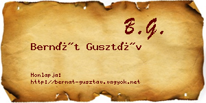 Bernát Gusztáv névjegykártya