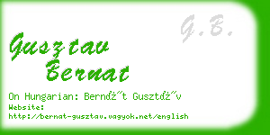 gusztav bernat business card